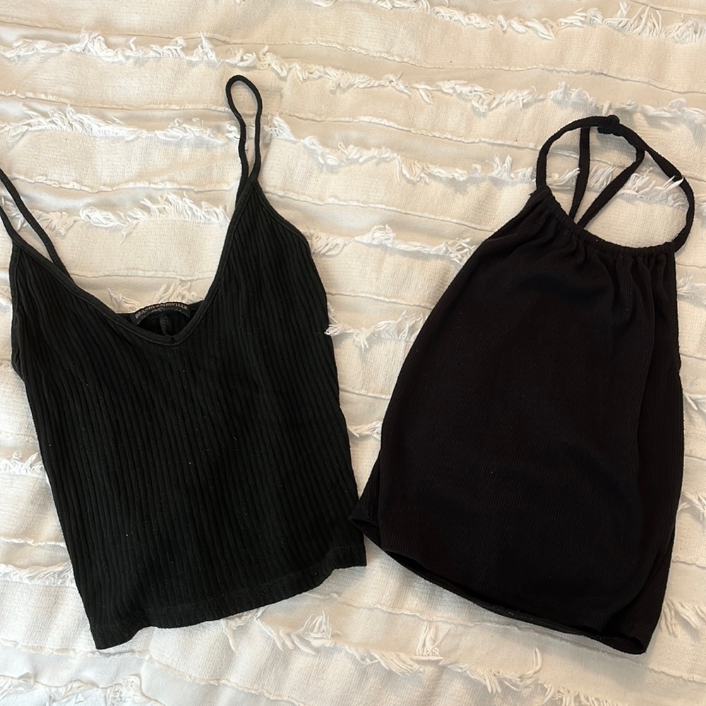 Brandy Melville and Urban outfitters Black crop tops
